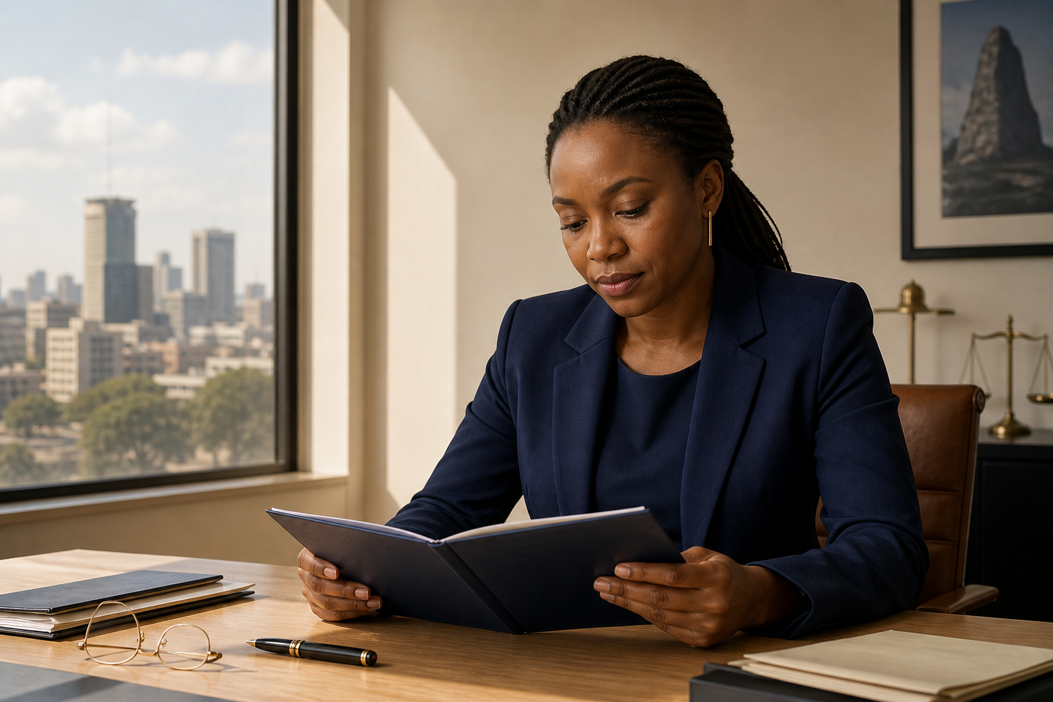 Advisor reviewing a data protection brief